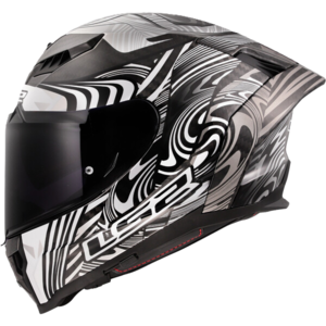 קסדת LS2 FF807 DRAGON -white zabra Carbon – קרבון 6K, תקן ECE 22.06