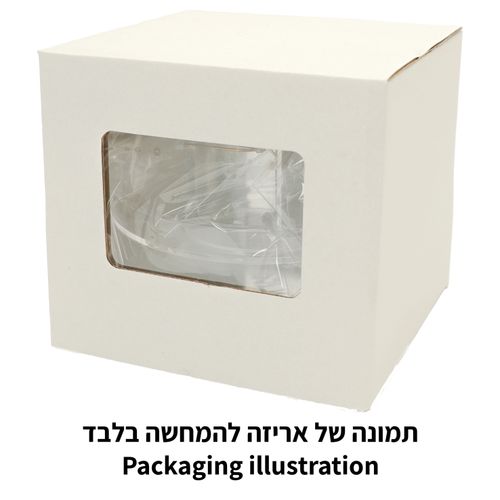 מים אחרונים אקריליק שקוף עם גליטר כסף