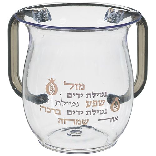 נטלה שקופה דגם יוקרתי עם ידיות צבעוניות והדפסים מעוצבים