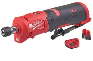 משחזת ציר ישרה M12 FDGS כולל 2 סוללות 2AH מבית Milwaukee