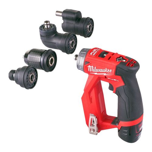 מברגה 12V עם 4 ראשים מתחלפים M12 FDDX כולל סוללה 2AH מבית Milwaukee