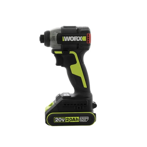 מברגת אימפקט 20V + זוג סוללות 2.0Ah + מטען ותיק נשיאה Worx WU292DS.1