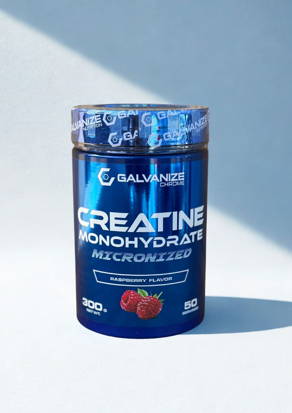 אבקת קריאטין להכנת משקה בטעם פטל 300 גרם | Creatine Monohydrate Raspberry