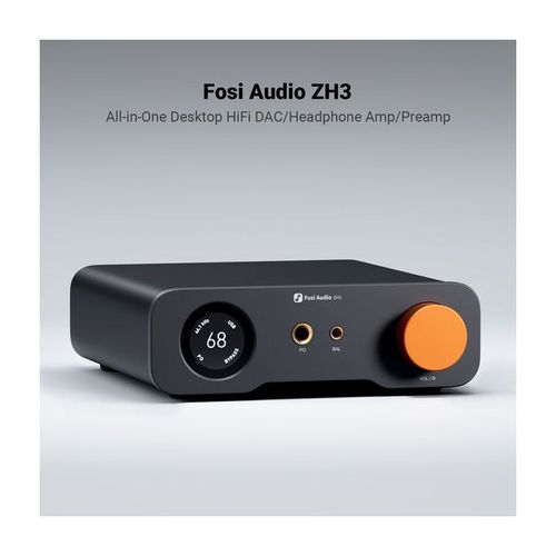 Fosi Audio ZH3 – ממיר DAC ומגבר אוזניות מאוזן שולחני 2-ב-1 באיכות Hi-Fi