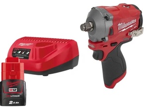 מפתח רטיטה "1/2 12V (אימפקט) M12 FIWF12 כולל סוללה 2AH מבית Milwaukee