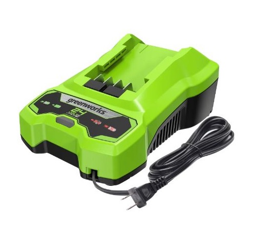 מטען מהיר דור 2 לסוללות 24V עם חיווי LED חכם - GREENWORKS 99587