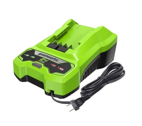 סט כלי גינון מקצועי GREENWORKS דגם 99579-16 - מגזמת גובה 24V באורך 2.2 מטר עם להבים כפולים, חרמש 48V Brushless עם קוטר חיתוך 38 ס