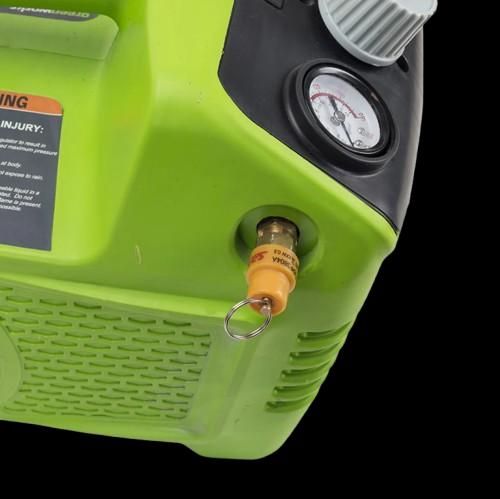 מדחס אוויר נטען GREENWORKS 99578 24V - מיכל 2 ליטר עם ערכת אביזרים מקצועית לניפוח צמיגים וכלי אוויר