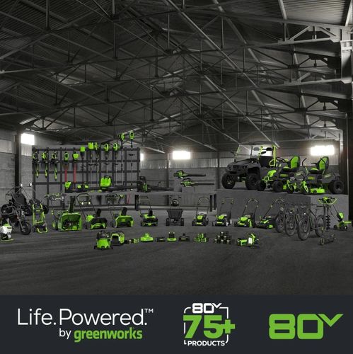 סוללת ליתיום GREENWORKS 80V PRO 4 אמפר דגם 99565 - סוללה נטענת דור שני עם חיווי LED וטעינה מהירה 60 דקות לכלי עבודה מקצועיים