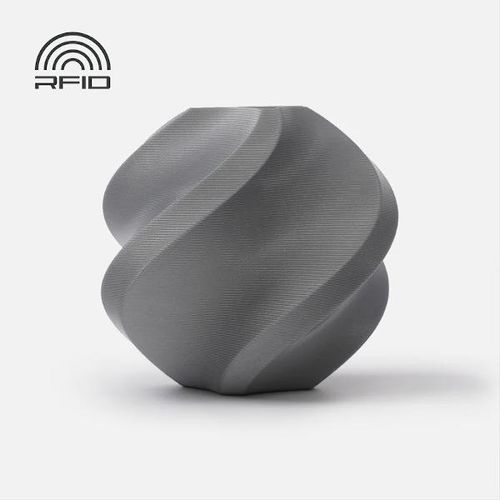 גליל פילמנט איכותי מתוצרת Bambu Lab מסוג PLA Basic בצבע אפור