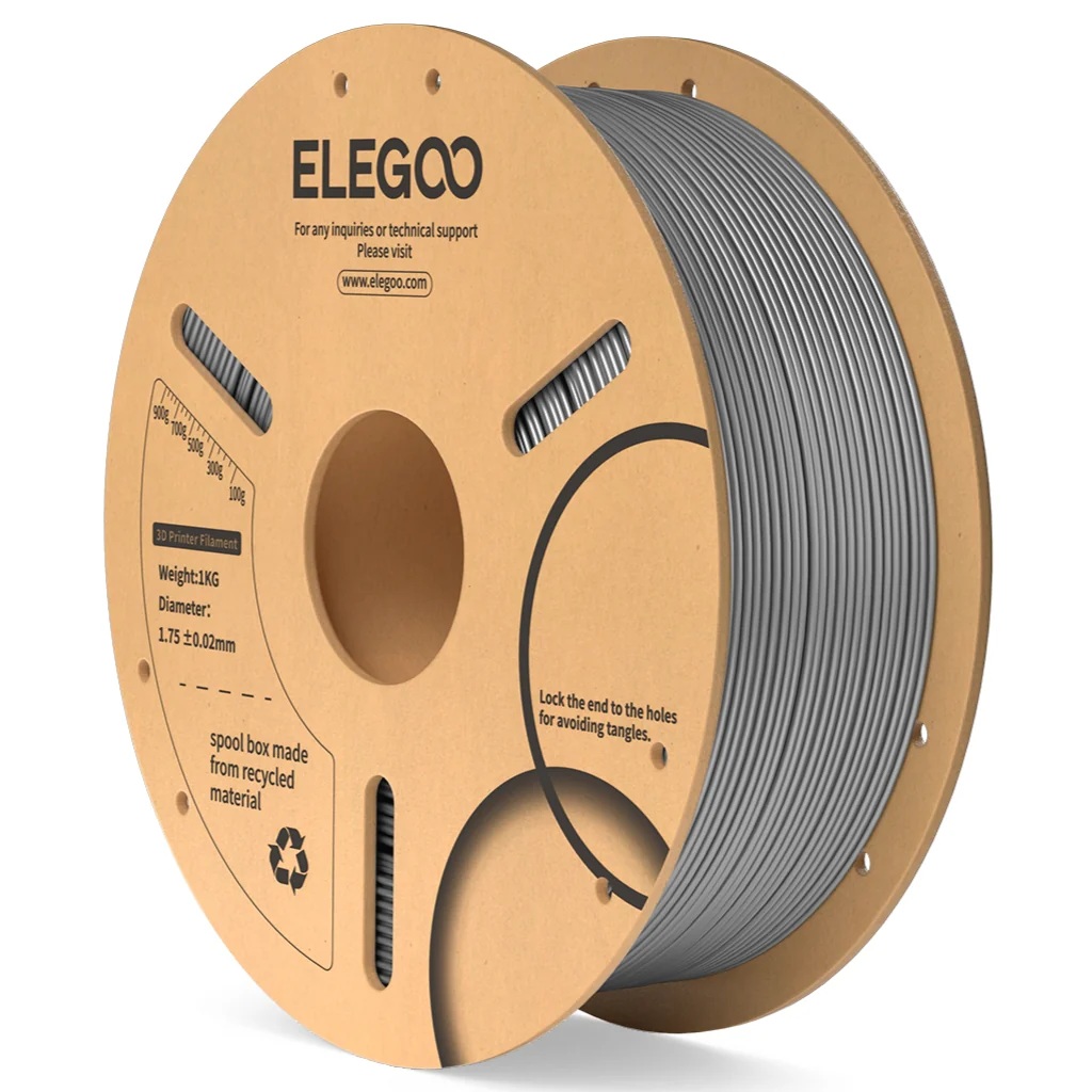 פילמנט PLA אפור חלל 1 ק"ג 1.75 מ"מ - ELEGOO PLA Space Grey