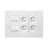 עמדת HOME & OFFICE תחת הטיח 6 מודול, 4 שקעים ומתאם קיסטון NISKO