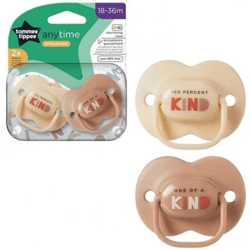 זוג מוצצים 18-36 חודשים טומי טיפי - Tommee Tippee X2 18-36 M Anytime Soothers