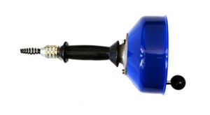 מכשיר ידני לניקוי צינורות ביוב- כולל אפשרות חיבור למקדחה , ספירלה 8 מ"מ 7.6 מטר אורך