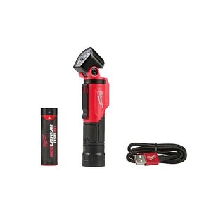 פנס כיס מילווקי - מגנטי מתכוונן 4V נטען USB עם 550 לומינס 2113-21 / L4 PWL-301 MILWAUKEE