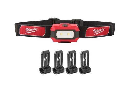 פנס ראש מילווקי 450 לומנס נטען USB עם סוללה 3AH ומטען 2012R / IR HL450 MILWAUKEE