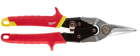 מספרי פח מקצועיים לחיתוך ישר מילווקי Milwaukee Aviation Snips 10 אינץ