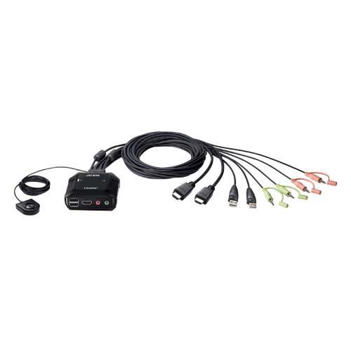 מתג KVM CS22H 2 Port 4K HDMI USB KVM מבית ATEN