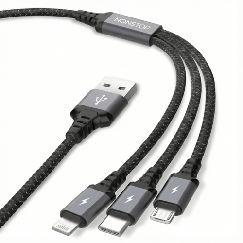 כבל טעינה וסנכרון 3 ב-1 NONSTOP PowerLine 