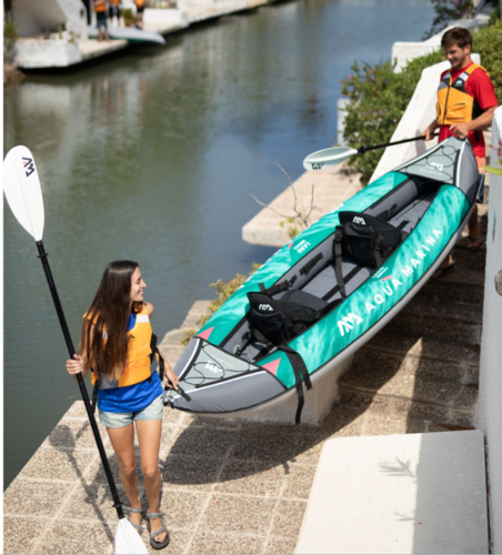  קיאק מתנפח ל 2 אנשים עם משוטים ומשאבה AQUA MARINA Laxo LA320