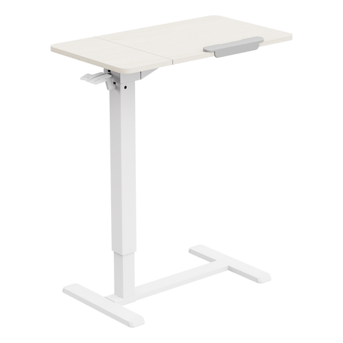 שולחן צד מתכוונן צבע שחור מט ושחור עמידה ישיבה עם גלגלים נסתרים כולל כיוון גובה Lumi Brateck FMT02-3 לומי שולחן סטנד אישי למחשב נייד 90902-807-89