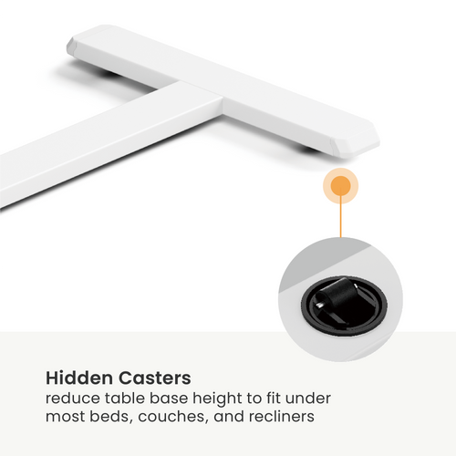 שולחן צד מתכוונן צבע שחור מט ושחור עמידה ישיבה עם גלגלים נסתרים כולל כיוון גובה Lumi Brateck FMT02-3 לומי שולחן סטנד אישי למחשב נייד 90902-807-89