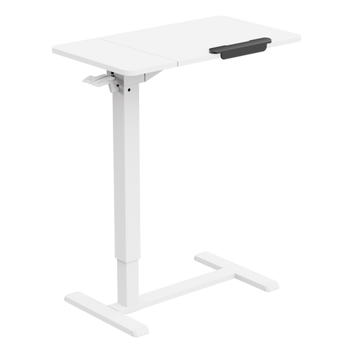 שולחן צד מתכוונן צבע שחור מט ושחור עמידה ישיבה עם גלגלים נסתרים כולל כיוון גובה Lumi Brateck FMT02-3 לומי שולחן סטנד אישי למחשב נייד 90902-807-89