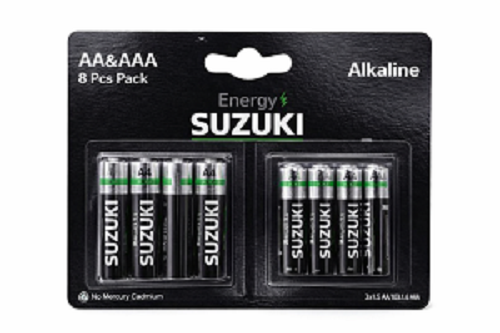 סוללות אלקליין SUZUKI ENERGY AA + AAA | מארז משולב 8 יחידות
