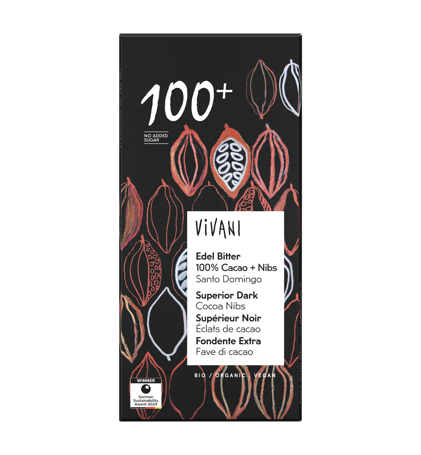  VIVANI Superior Dark 100+ with cocoa nibs