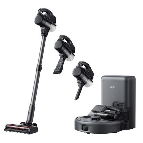 שואב אבק רובוטי משולב בשואב ידני eufy Robot Vacuum 3-in-1 E20