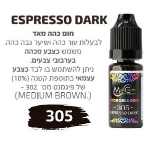 צבע פיגמנט איפור קבוע לגבות מיקרובליידינג ESPRESSO DARK 305