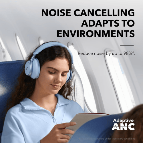 אוזניות קשת אלחוטיות תכלת Anker Soundcore Space One A3035