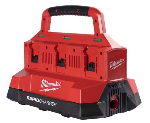 עמדת טעינה 6 סוללות מטען מהיר עם חיבור לPACKOUT M18 PC6