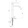 ברז קוקס פרח גבוה מעודן פיה ארוכה קבועה שחור מט