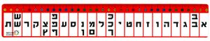 36 סרגלים אותיות דפוס/תקניות/ריטרם