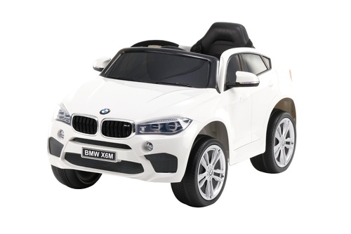 ג׳יפ לבן ממונע 12V דגם BMW X6M