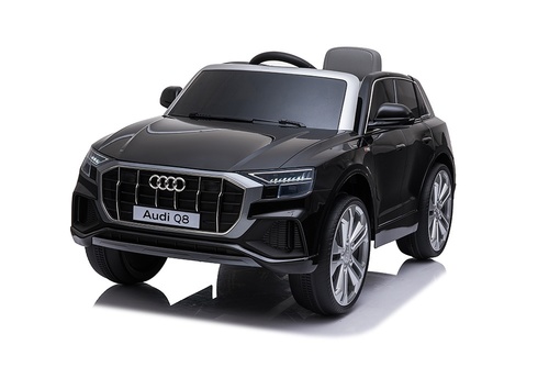 ג׳יפ שחור ממונע 12V דגם AUDI Q8