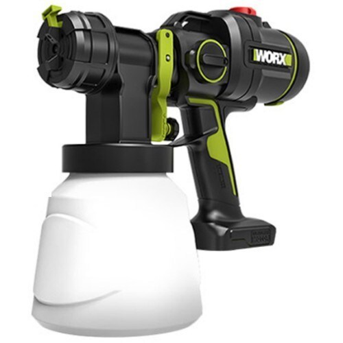 מרסס צבע נטען 20V WORX Brussels + מלטשת נטענת 5'' 20V  [ סוללה 20 וולט 2 אמפר+ מטען ]