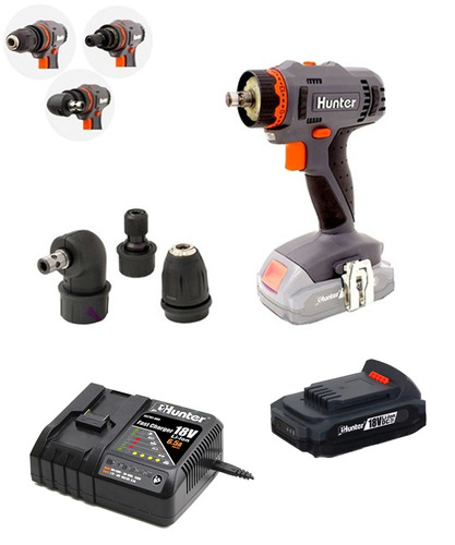 מברגה/מקדחה מודולרית 4 ראשים 18V + סוללה 2.0AH 100311-013