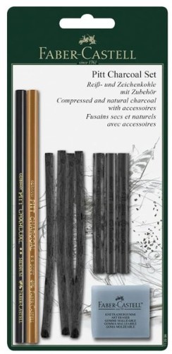 ערכת פחמים מקצועיים לציור  PITT CHARCOAL SET 