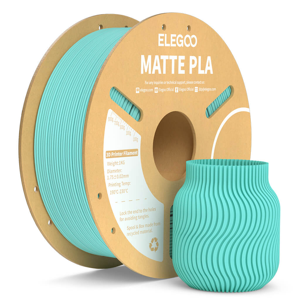 פילמנט טורקיז מאט 1 ק"ג 1.75 מ"מ - ELEGOO PLA Matte Teal Green