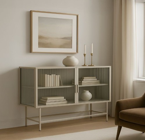 דובאי | ויטרינה מתכת 140 | שמנת