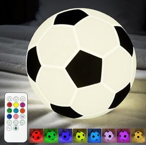 מנורת לילה כדורגל LED נטענת מחליפה צבעים