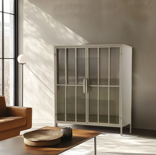 הלסינקי – ויטרינה מתכת 100 | שמנת