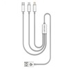 כבל טעינה 3 ב-1 (Type-C, Lightning, ו-Micro USB) המיועד לטעינה מהירה ונוחה של מגוון מכשירים אלקטרוניים