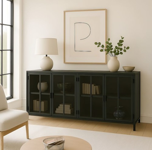 הלסינקי – ויטרינה מתכת 100 | שחור