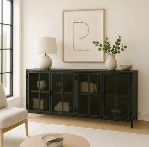 הלסינקי – ויטרינה מתכת 100 | שחור