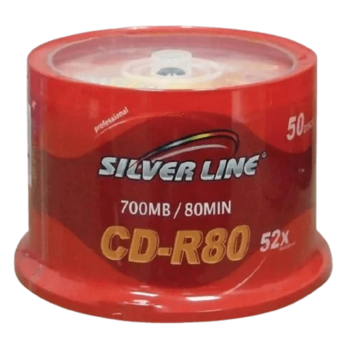 דיסקים לצריבה CD סילבר ליין 50 יח'