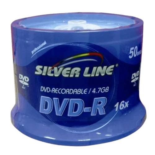  דיסק לצריבה DVD סילבר ליין 50 יח'