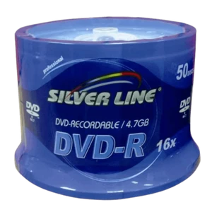 דיסק לצריבה DVD סילבר ליין 50 יח